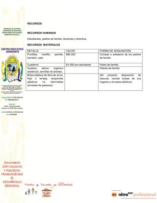 Proyecto. 33690 sede el rosal