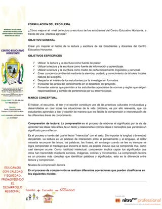 Proyecto. 33690 sede el rosal