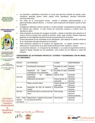 Proyecto. 33690 sede el rosal