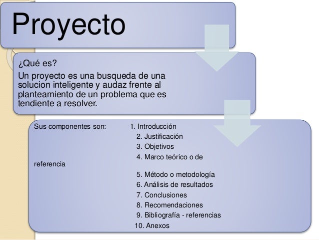 Proyecto y sus componentes