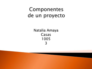 Componentes
de un proyecto
Natalia Amaya
Casas
1005
3
 