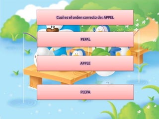 Cual es el orden correcto de: APPEL
PEPAL
APPLE
PLEPA
 