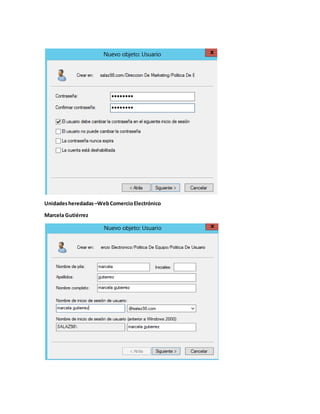 Unidadesheredadas –WebComercioElectrónico
Marcela Gutiérrez
 