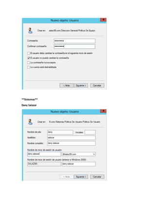 **Sistemas**
Dany Salazar
 