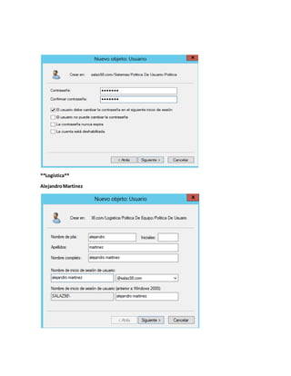 **Logística**
AlejandroMartínez
 