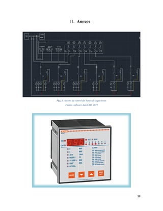 38
Anexos
Fig 13: circuito de control del banco de capacitores
Fuente: software AutoCAD, 2019
 