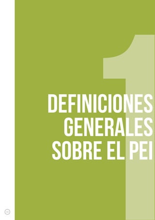 10
1DEFINICIONES
GENERALES
sobre el pei
 