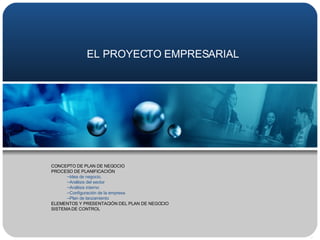 EL PROYECTO EMPRESARIAL ,[object Object],[object Object],[object Object],[object Object],[object Object],[object Object],[object Object],[object Object],[object Object]