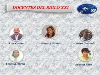RECURSOSHUMANOS 80 Docentes del Colegio Particular Religioso OmegaGEOVANY RODRIGUEZDirector del curso. Catedrático de Didáctica y Organización Educativa. Universidad de Santander .  DAMIAN ERAZOProfesor Titular de La Universidad del Valle.   RAUL MIRANDADirectora del Departamento de E-learning de la Universidad del Pacífico en Chile.  IVAN IZADirector del departamento de E-learning de la empresa INGEDIA.   