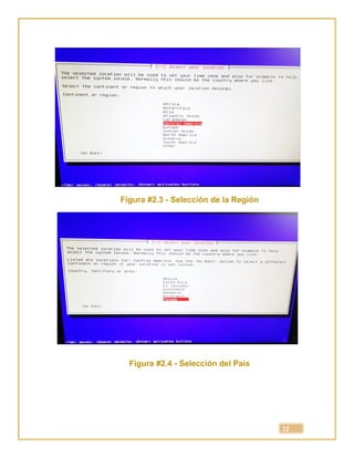 22
Figura #2.3 - Selección de la Región
Figura #2.4 - Selección del País
 