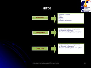 Primer Hito Segundo Hito Convenios Firmados  UPLA Colegios Empresas Entidades de Fomento Equipo validado y con competencias Nº Monitores Capacitados Manuales validados y listos para aplicar Tercer Hito Equipo validado y con competencias Nº Monitores Capacitados Manuales validados y listos para aplicar HITOS 