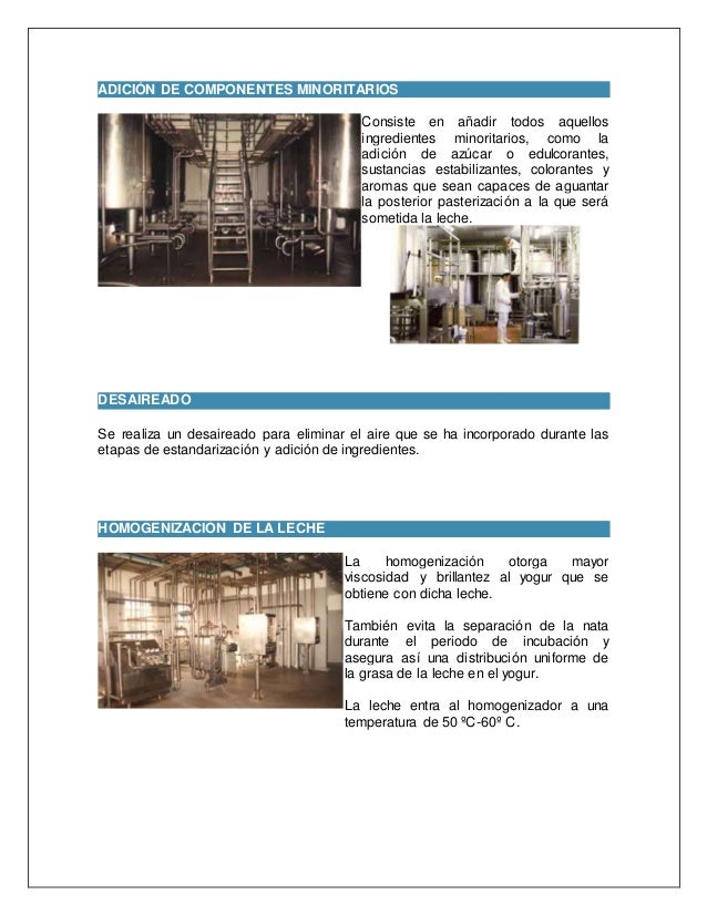 Proyecto proceso industrial del yogurt