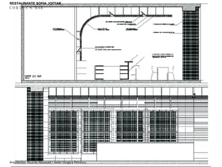 Arquitectos: Ricardo Abuauad / Javier Vergara Petrescu RESTAURANT SOFIA JOTTAR CORTE C-C BAR RESTAURANTE SOFIA JOTTAR 
