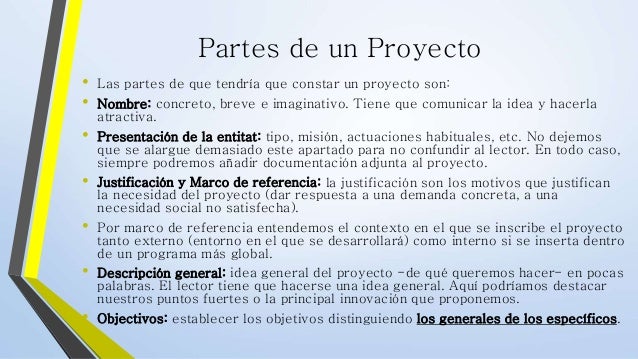 ¿Qué es y en que consiste un proyecto?