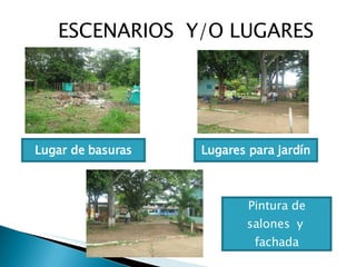 Lugar de basuras Pintura de salones  y  fachada Lugares para jardín ESCENARIOS  Y/O LUGARES 