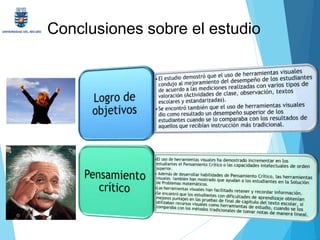 Conclusiones sobre el estudio
 