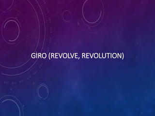 GIRO (REVOLVE, REVOLUTION)
 