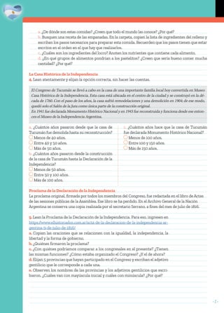 • 2 •
a. ¿De dónde son estas comidas? ¿Creen que todo el mundo las conoce? ¿Por qué?
b. Busquen una receta de las empanada...