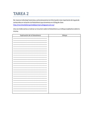 TAREA 2 
De manera individual leeremos y seleccionaremos la información más importante de la guía de 
contenidos en relaci...