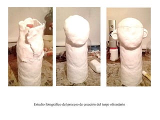 Estudio fotográfico del proceso de creación del tunjo ofrendarío 
 