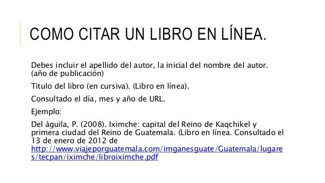  C mo Citar Un Libro LENGUAJE Y COMUNICACI N