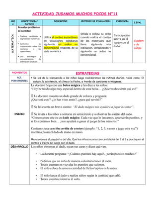 Proyecto de Aprendizaje: Juegos Matemáticos para Niños de 3 Años en La ...