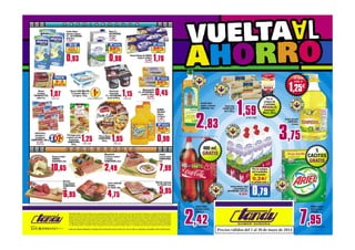 Precios válidos del 1 al 30 de mayo de 2014
 
