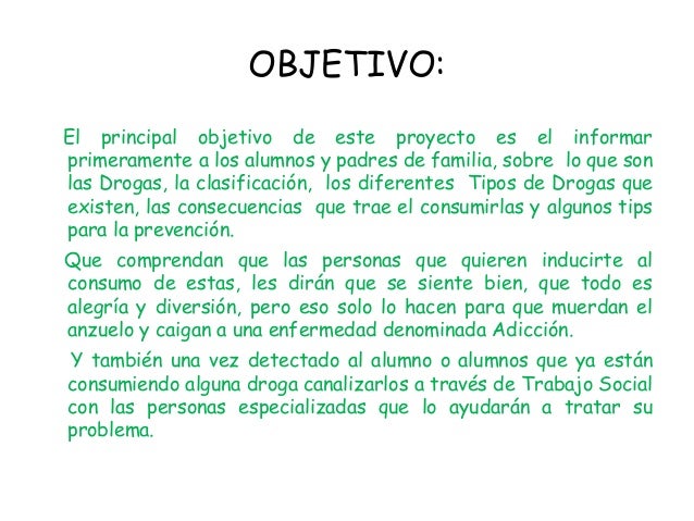 Proyecto LAS DROGAS NO SON PAYASADAS