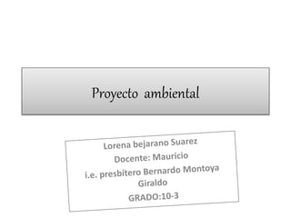 Proyecto ambiental
 