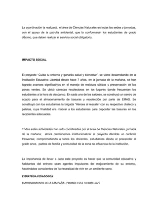 Proyecto ambiental prae i