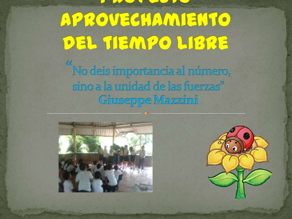 Proyecto aprovechamiento del tiempo libre