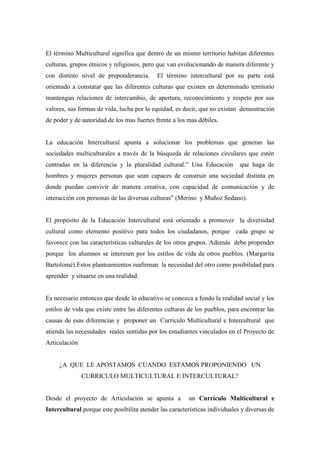 Proyecto articulación