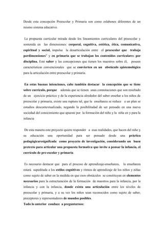 Proyecto articulación