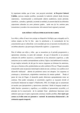 Proyecto articulación