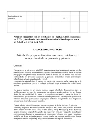 Proyecto articulación