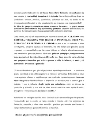 Proyecto articulación