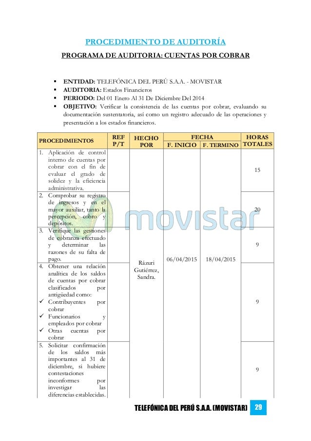 de memorandum modelo pdf peru Planificación,  Memorándum  Financiera y Auditoría