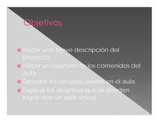Proyecto aula virtual | PDF
