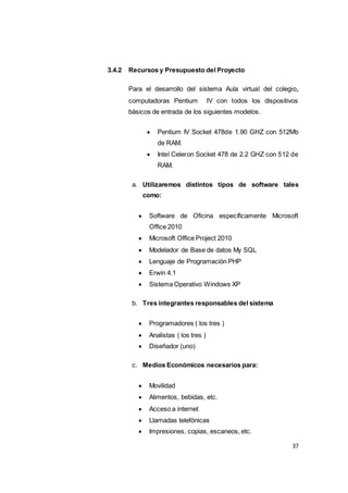 Proyecto aula virtual | PDF