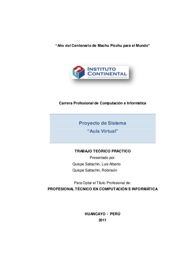 Proyecto aula virtual Proyecto aula virtual