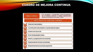 CUADRO DE MEJORA CONTINUA
 