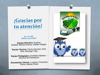 Proyecto Esc. N° 4-027 "Moisés J. Chade" 2013