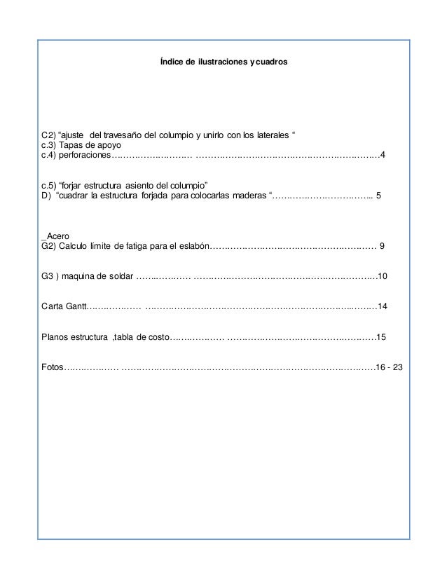 Proyecto columpio Proyecto columpio