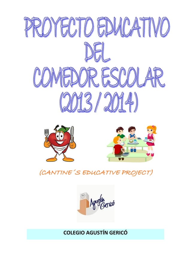 Proyecto Comedor Escolar 2013-2014