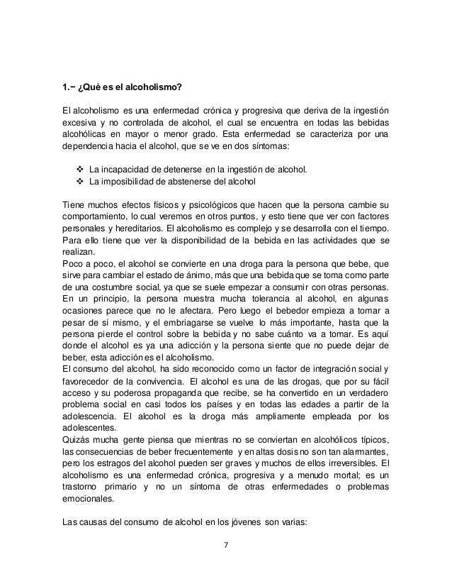 Después de que ha dejado a beber