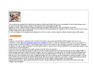 Una vez terminado, mencionarles la importancia de siempre mantener limpio nuestro salón ya sea con los juguetes o los mismos materiales que usamos…
A si mismo, hacerles mención que esa canción la iremos usando cada vez que limpiemos nuestro salón.
Agregar la norma “recojo los materiales“ tendran la oportunidad de limpiar colectivamente las mesas de trabajo con sus franelas.
Retomaremos la situación de la imagen que observamos y hablaremos sobre lo que puede pasar si dejamos las cosas en el piso, asi como el niño se cayo y
se lastimo. Anotaremos sus ideas en el pizarrón.
En su manual pegaran una imaginen que les entregara la cual hará alusión a nuestra regla de mantener ordenado y limpio nuestro espacio.
pRODUCIMOS
Jueves:
Cuestionar a los niños sobre si: ¿conocen el cuento “el mago cascarrabias? ¿de qué creen que trate este cuento? Enseguida se les narrará o se
reproducirá el cuento: https://www.youtube.com/watch?v=sww_WPO3Rvc Se realiza un rescate de conocimientos previos acerca de: ¿qué sucedió con el
mago? ¿conocen las palabras mágicas? ¿Cuándo piden ayuda cómo lo hacen? Escuchar la idea que tengan y escribirla en el pizarrón, enseguida,
les mostrare una caja “magica“ de donde ira sacando algunas palabras, como: por favor, gracias, pidiendole a los ninos que hagan mencion en que
momentos hacen uso de esas palabras.
Se les invita a los niños a aprender para cantar y bailar la canción “por favor y gracias“
Invitare a los ninos a participar en el juego “El mago y las palabras magicas“ juego en el cual un nino hace de mago y los demás deben cumplir los
deseos del mago, siempre que se utilicen las palabras mágicas, "por favor" y "gracias". Para ello pediré a los niños que nos movamos libremente por el
espacio al ritmo de la música cuando la música pare, todo el mundo se convierte en estatuas. El mago, con una varita, va tocando las estatuas y les
pide "por favor" que se conviertan en el animal o el objeto que él desee. Para ello, es necesario que no se le olvide decir las palabras mágicas. Una vez
que las estatuas han realizado correctamente el deseo del mago, éste les da las gracias a todos para que vuelvan a moverse libremente por el espacio.
Entonces el mago entrega la varita a la persona que de forma más correcta cumplió su deseo y comienza de nuevo el juego.
Seguidamente se les invita a seguir descubriendo que otras palabras mágicas existen, para ello terminar de visualizar las palabras de la caja
“magica“ como, por ejemplo:
 