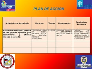  PLAN DE ACCION 