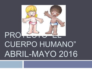 PROYECTO “EL
CUERPO HUMANO”
ABRIL-MAYO 2016
 
