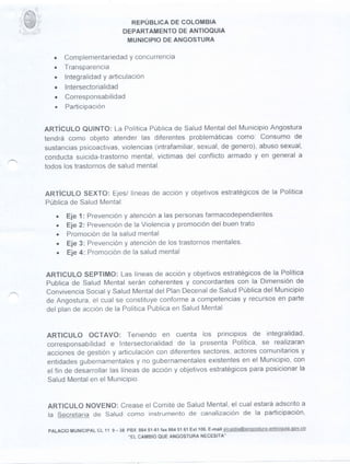 Proyecto de acuerdo 008 de 2016