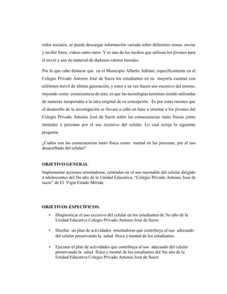 Uso Razonable Implementar acciones orientadoras, centradas en el uso razonable del ...